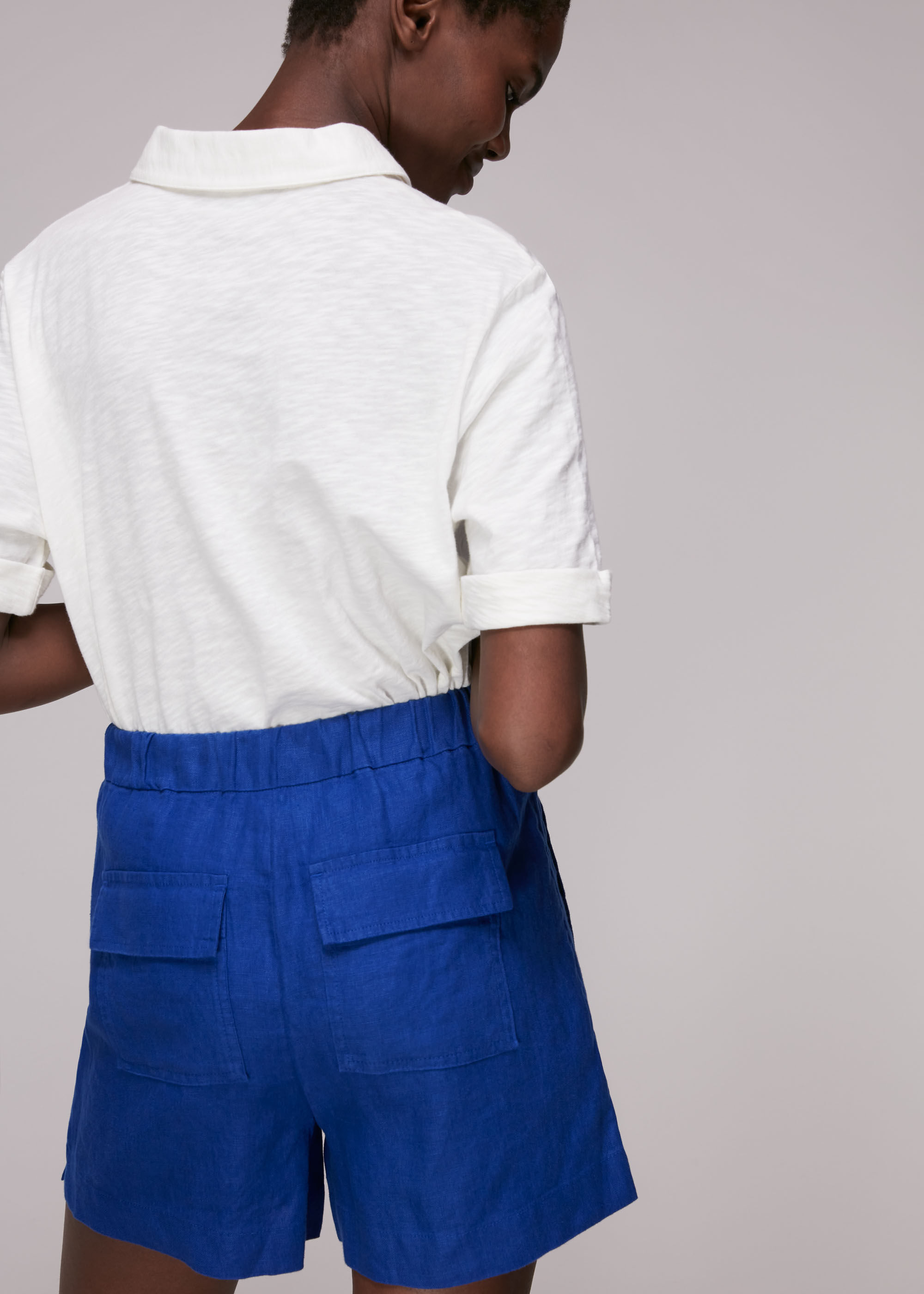 Elasticated 2025 linen shorts