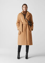 Wool Textured Belted Coat