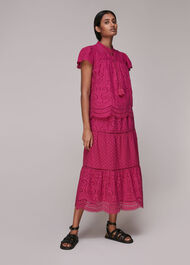 Bonnie Broderie Blouse Pink