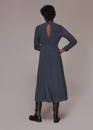 Dobby High Neck Dress