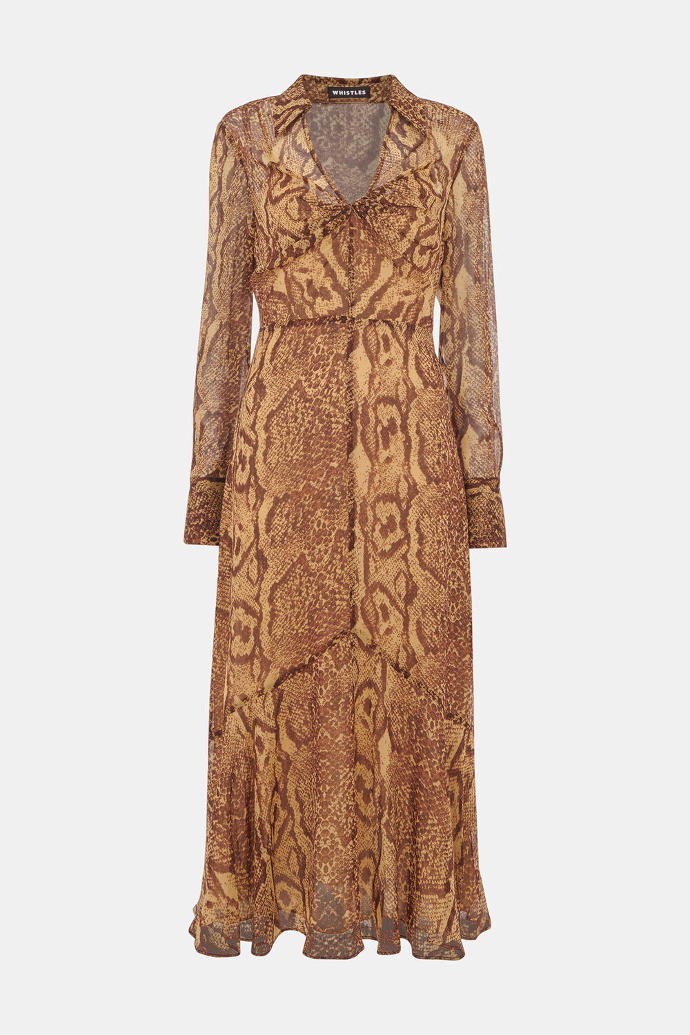 Petite Serpent Print Midi Dress