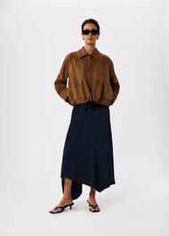 Lace Insert Asymmetric Dress