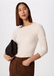 Textured Circle Jersey Top