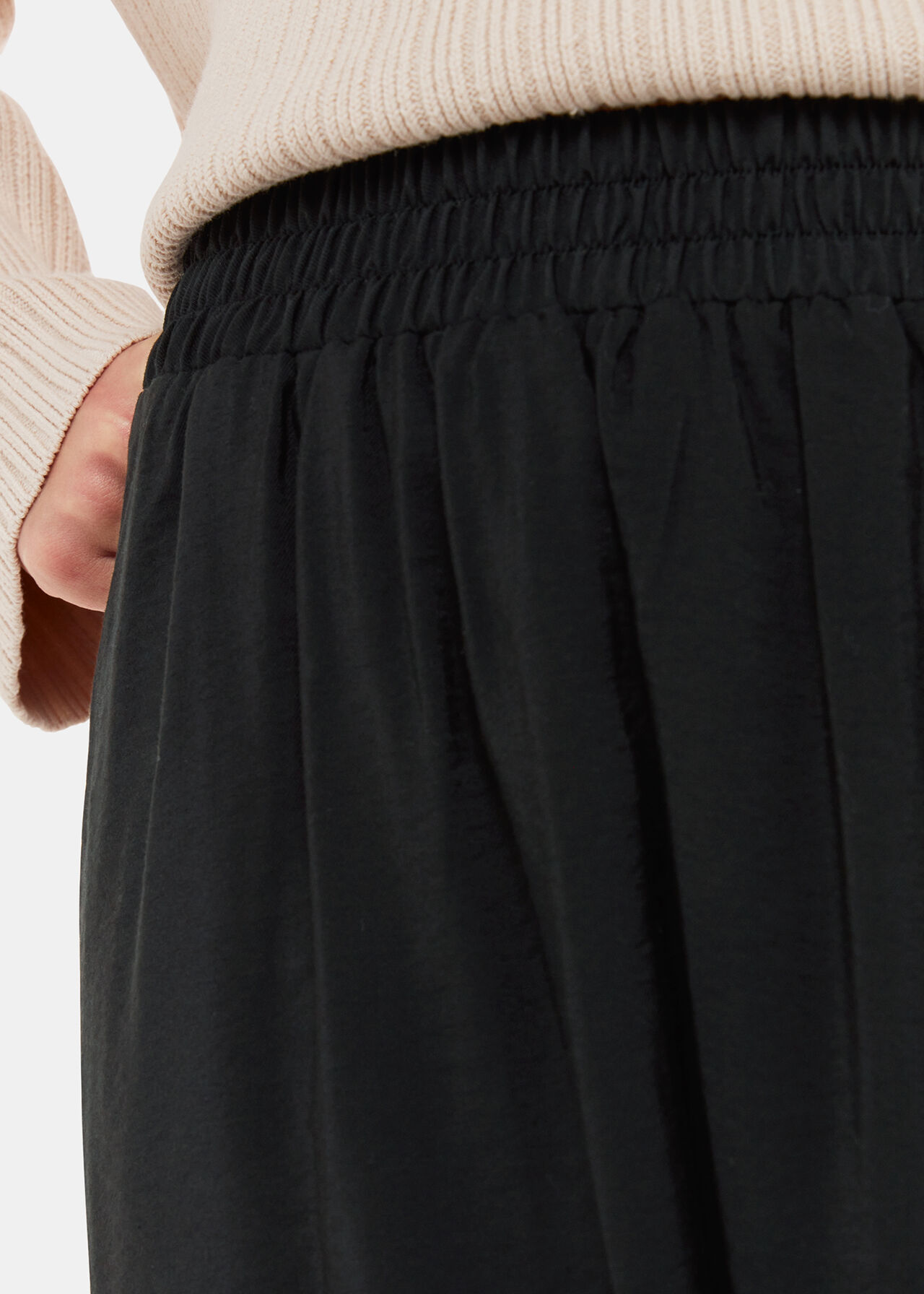black-eva-elasticated-waist-skirt-whistles