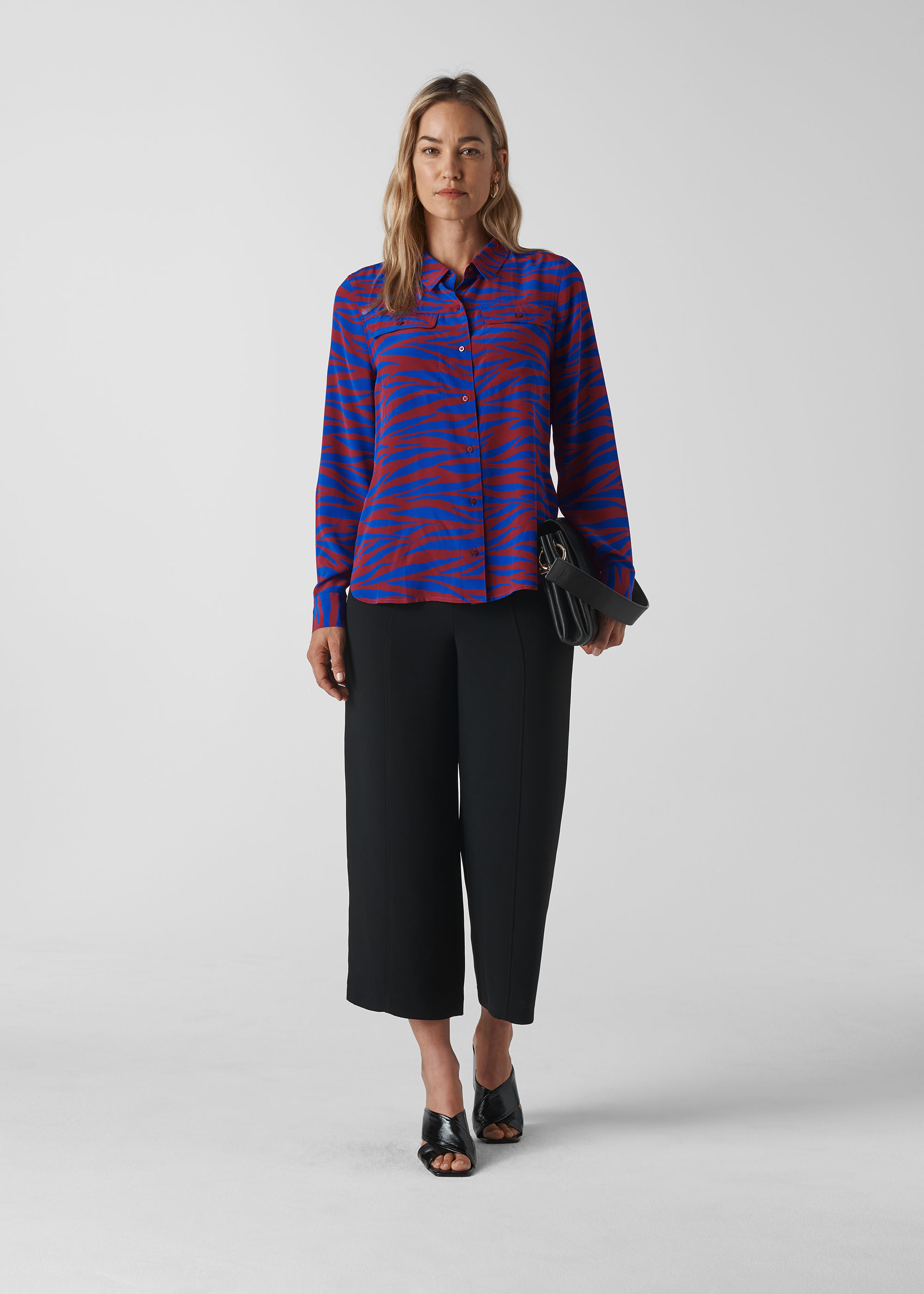 Multi Tiger Print Silk Shirt | WHISTLES