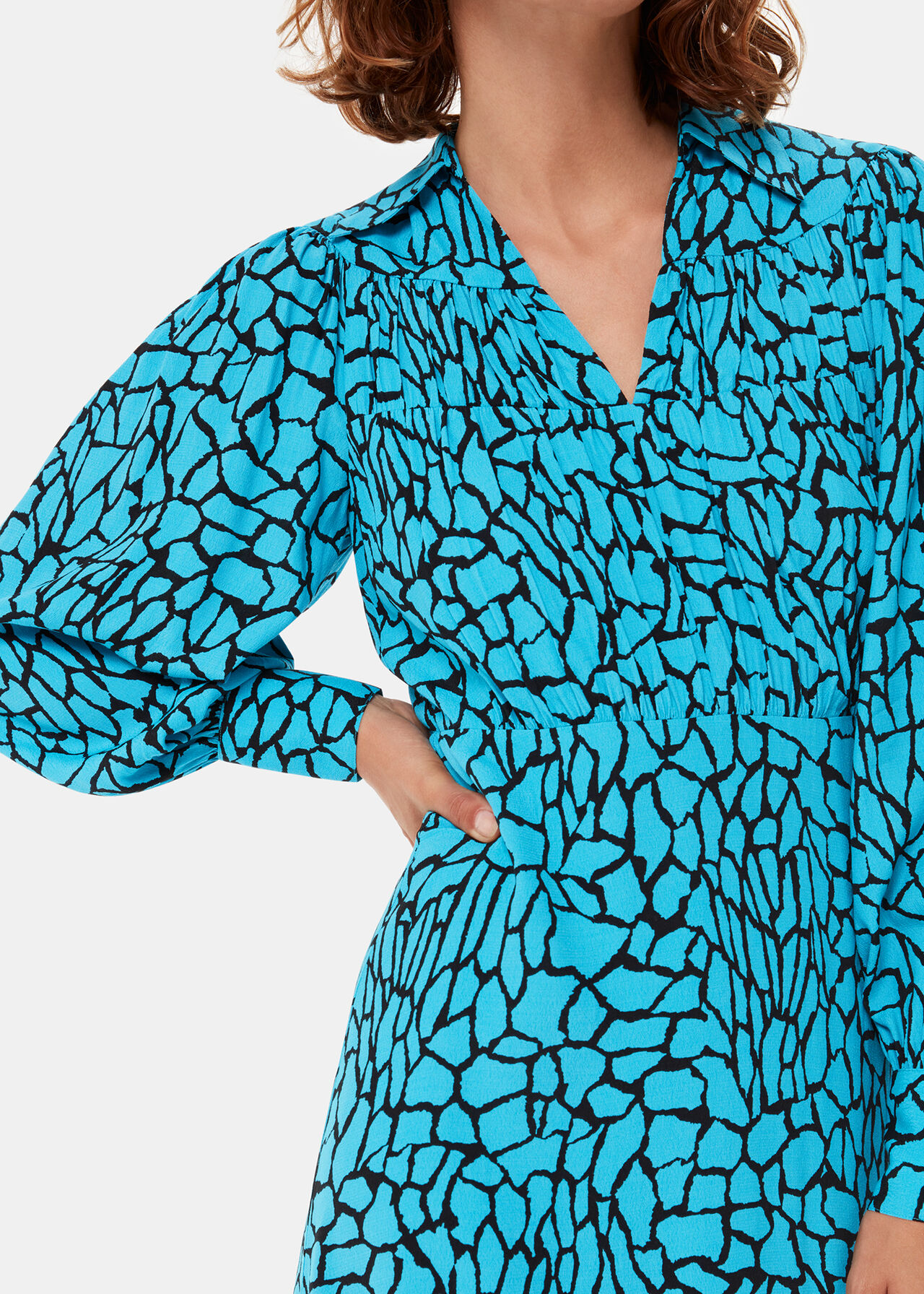 Terrazzo Print Midi Dress