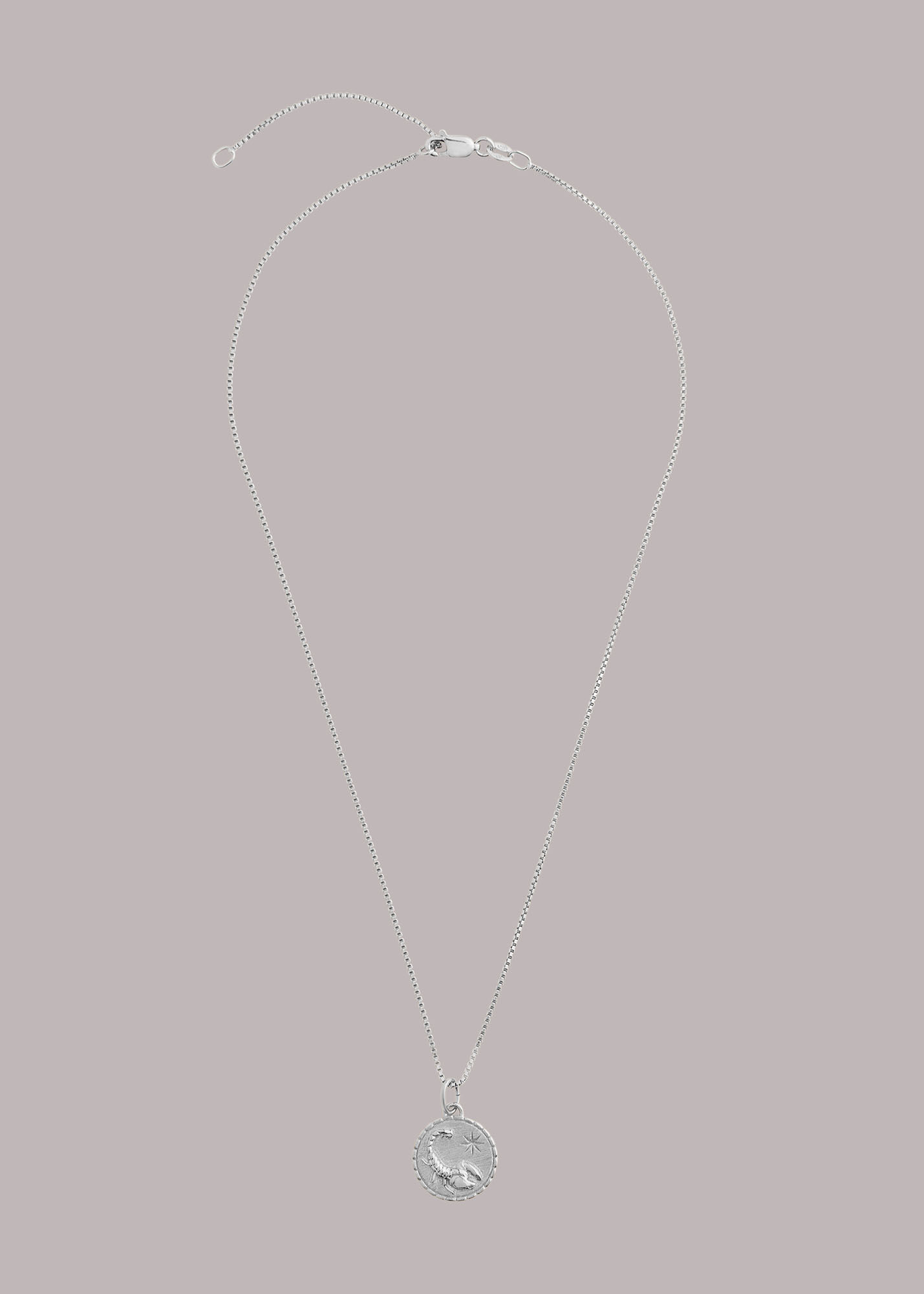Silver scorpio necklace store
