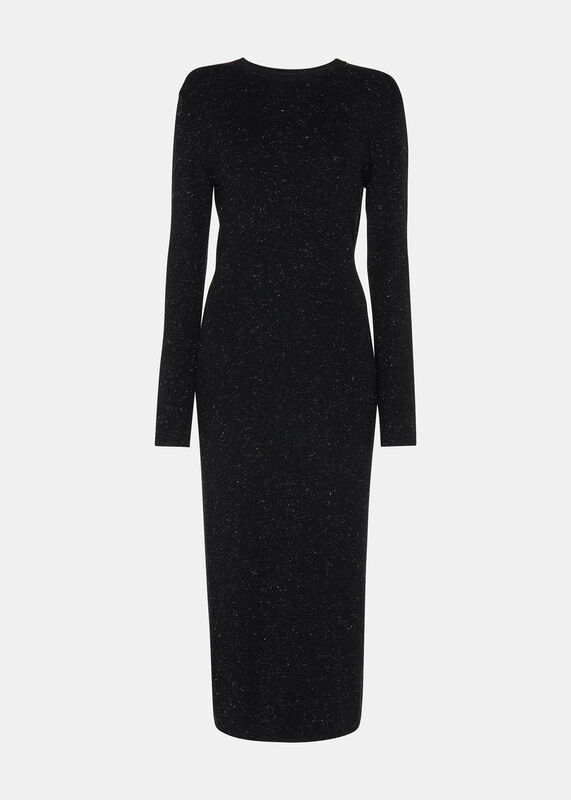 Black Annie Sparkle Knit Dress