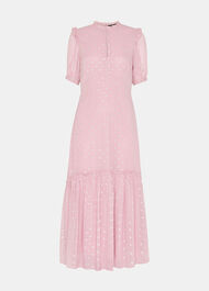 Metallic Spot Midi Dress