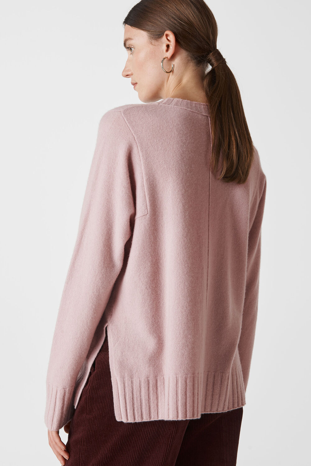 Cashmere Crew Neck Sweater Pink