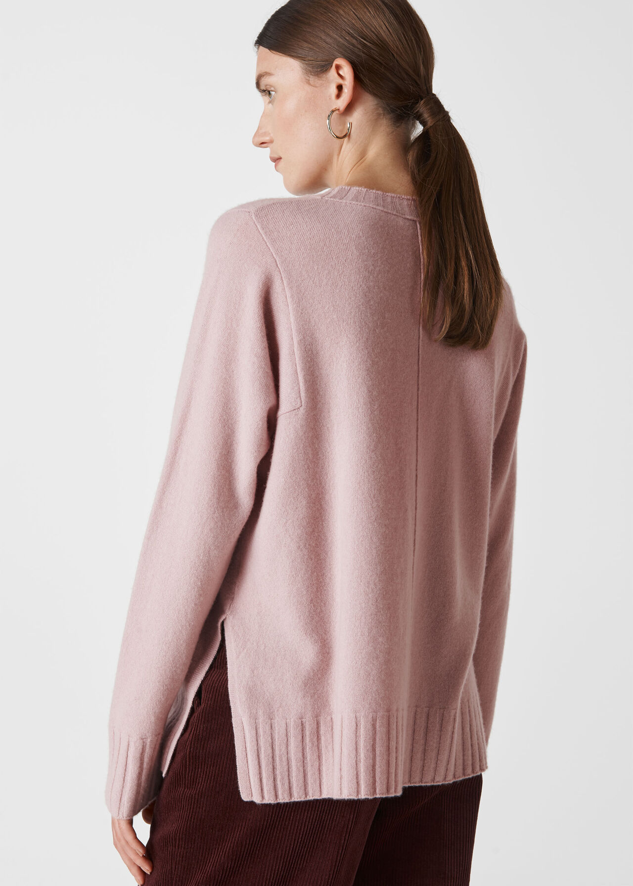 Cashmere Crew Neck Sweater Pink