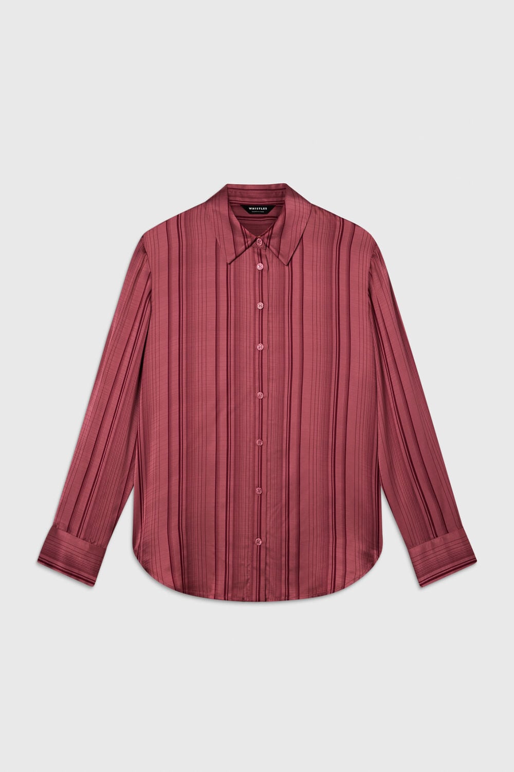 Pink Satin Stripe Shirt