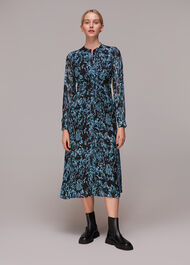 Wood Tiger Print Midi Dress