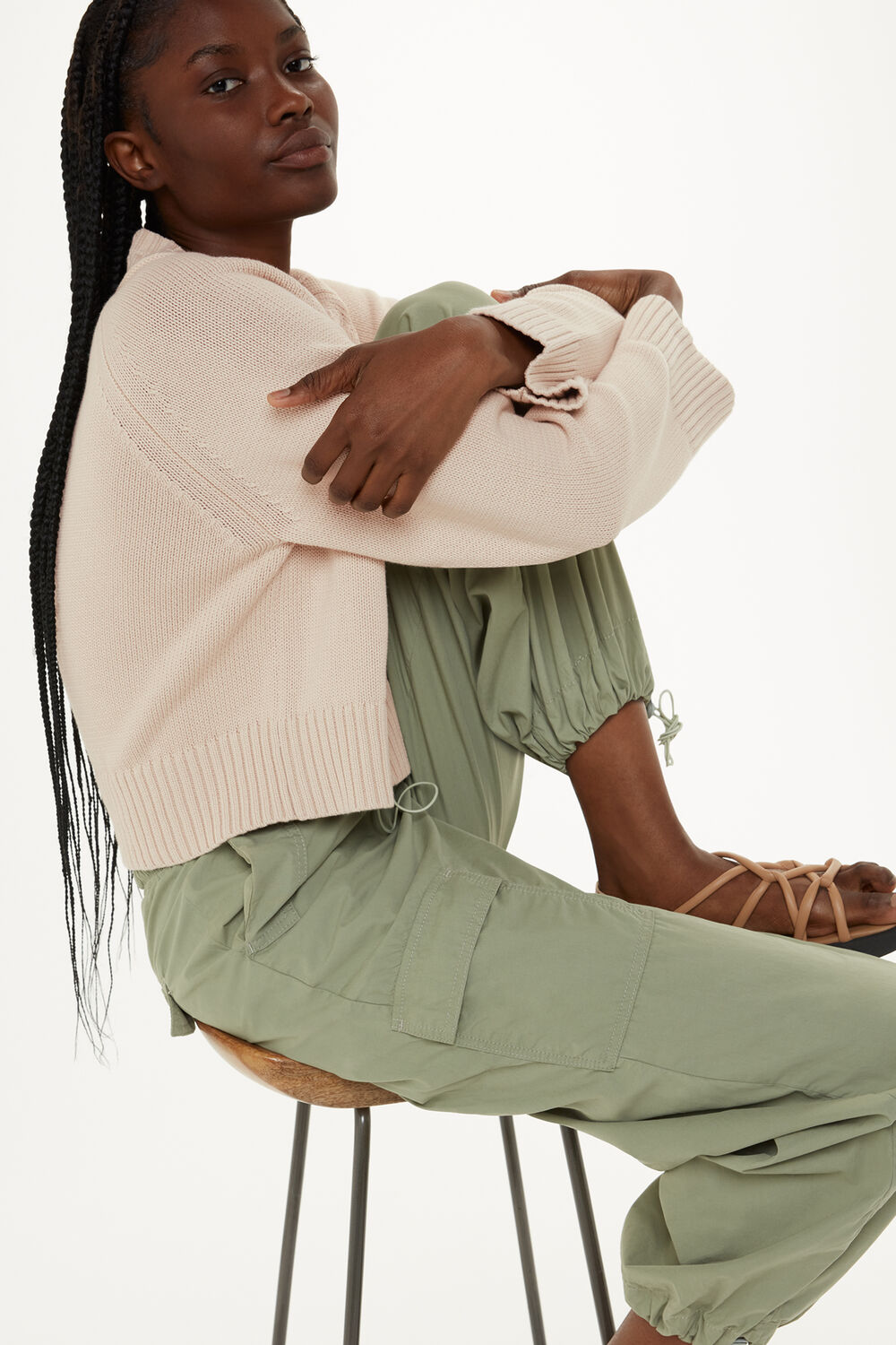Ribbed Detail Cotton Cardigan