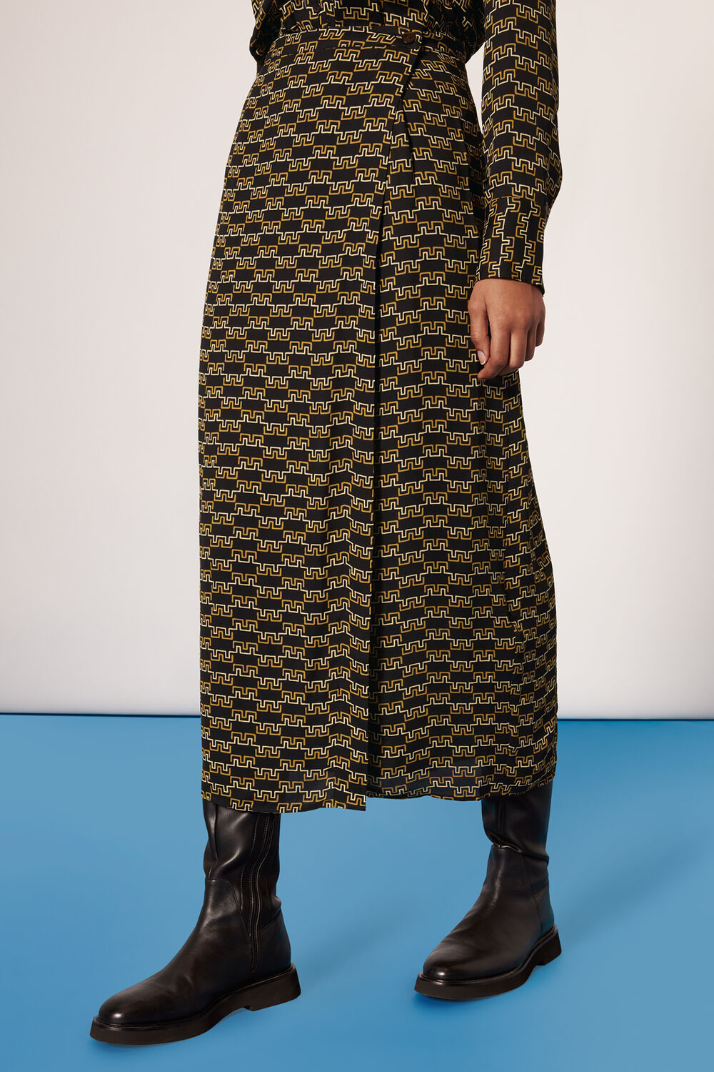 Tangle Check Wrap Skirt