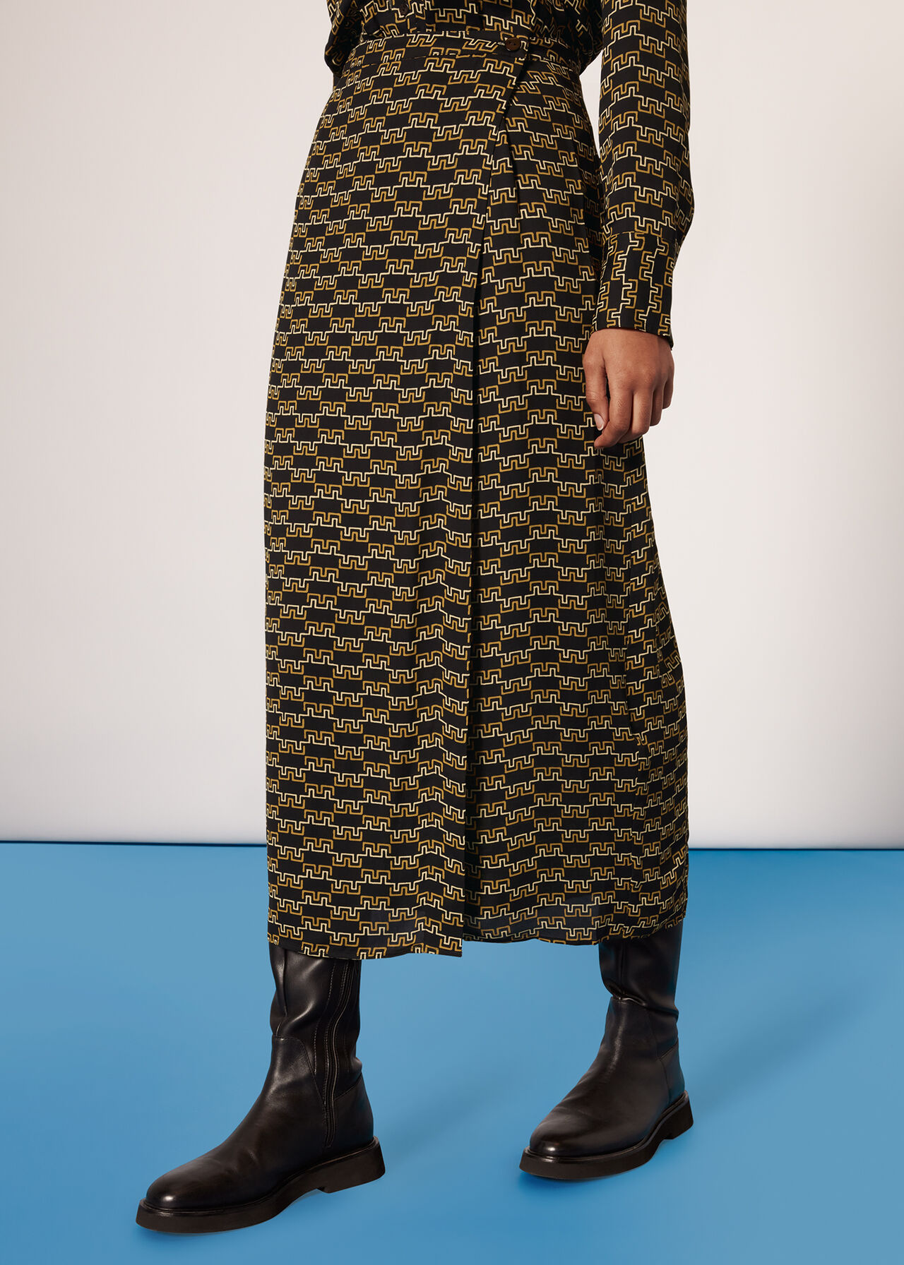 Tangle Check Wrap Skirt