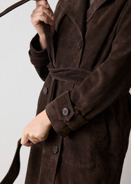 Suede Trench Coat