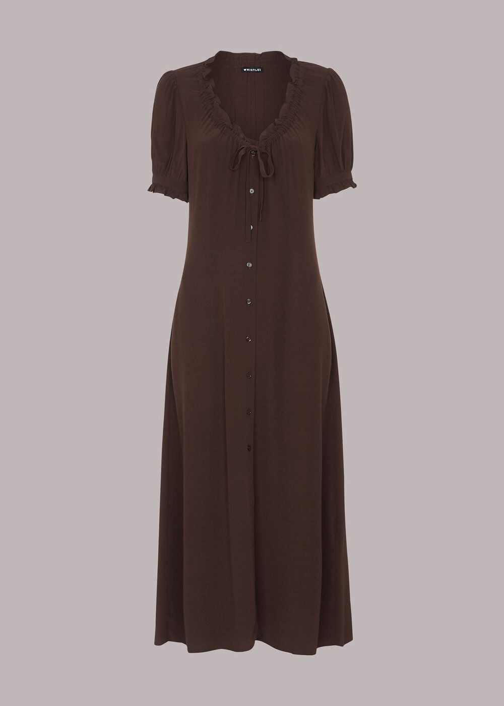 Ada Ruched Detail Midi Dress
