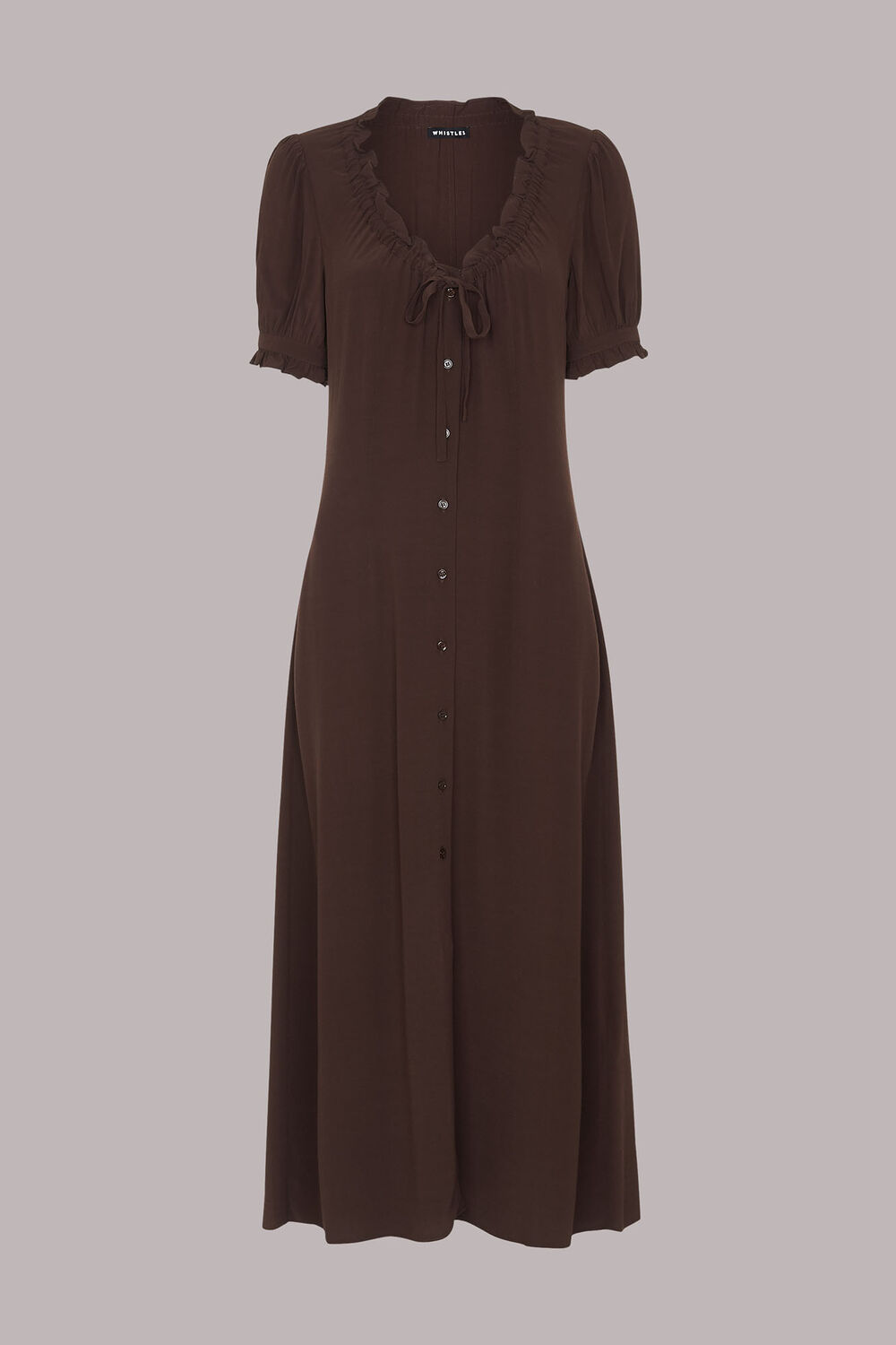 Ada Ruched Detail Midi Dress
