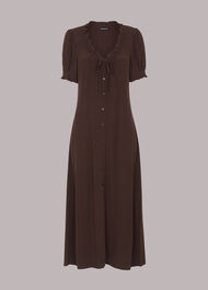 Ada Ruched Detail Midi Dress