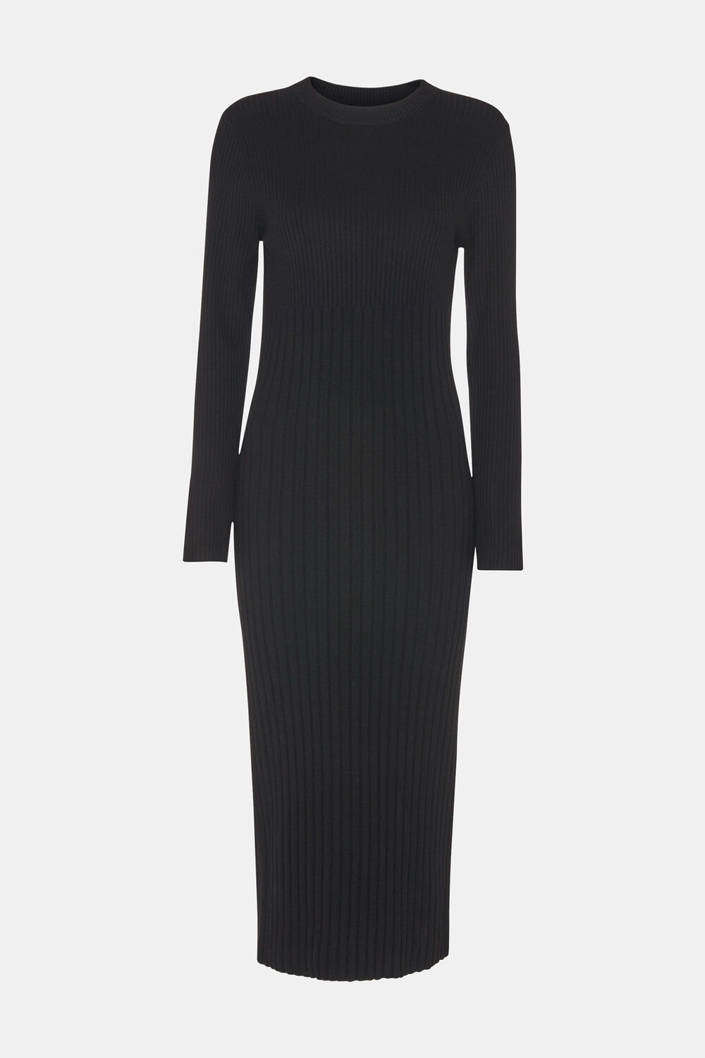 Ribbed Knitted Midi Dress