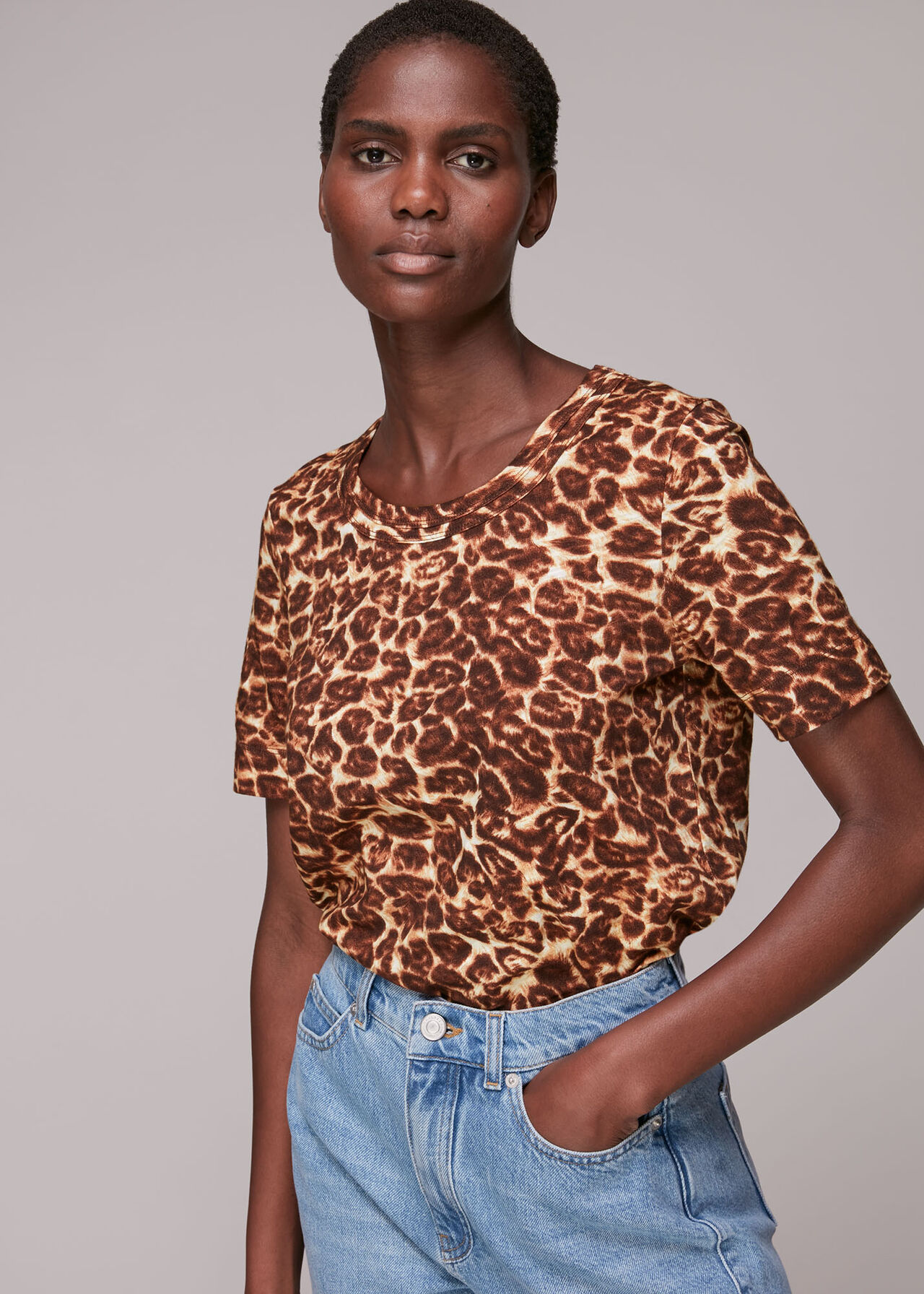 Clouded Leopard Rosa T Shirt