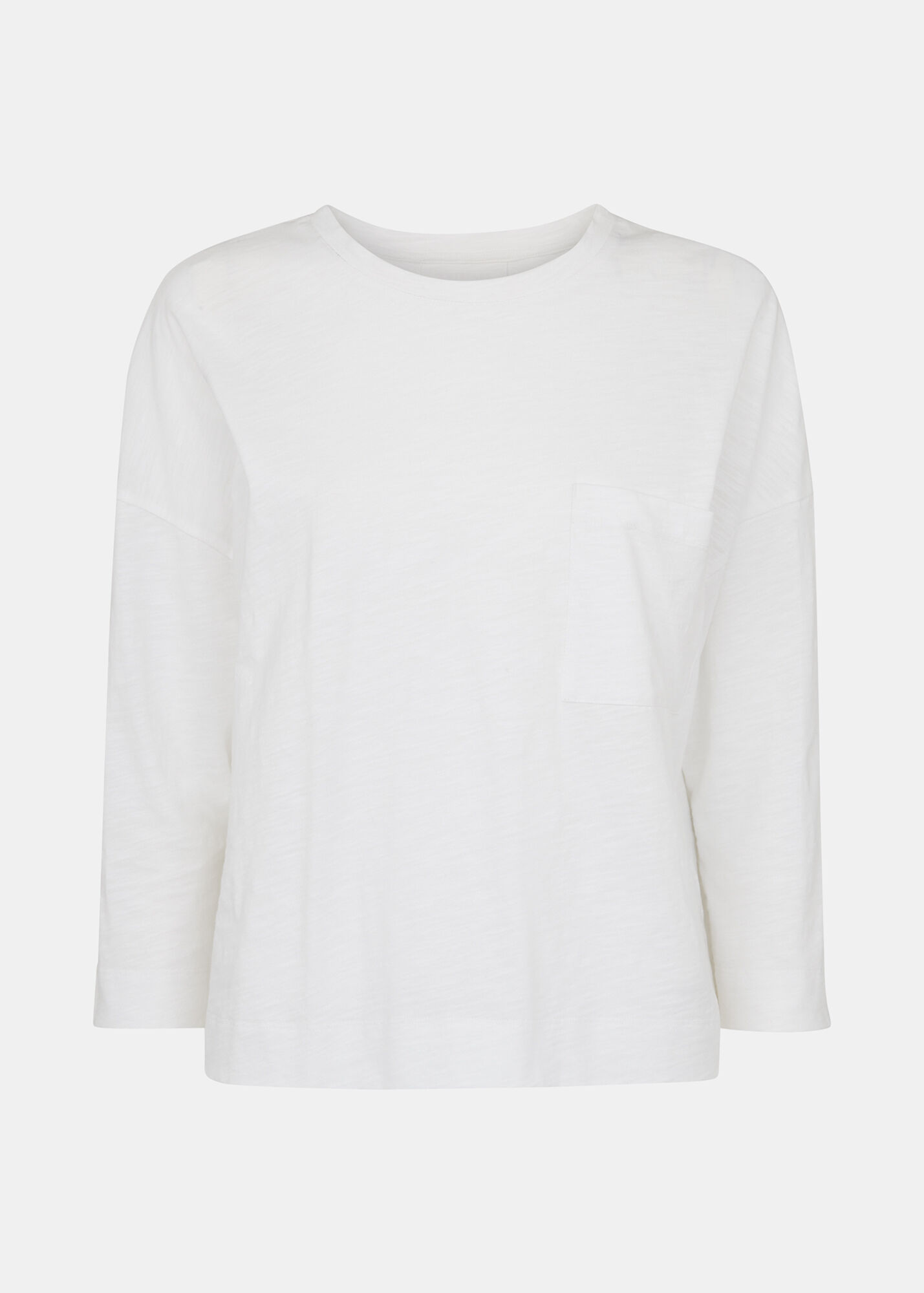 White Cotton Patch Pocket Top WHISTLES Whistles