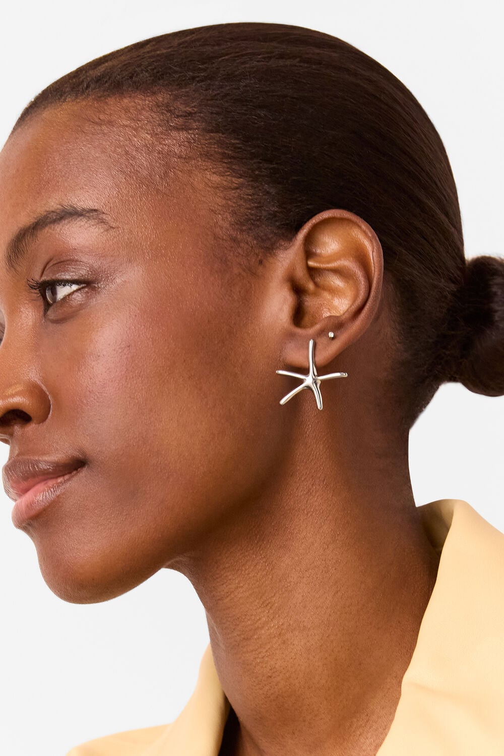 Silver Starfish Stud Earring