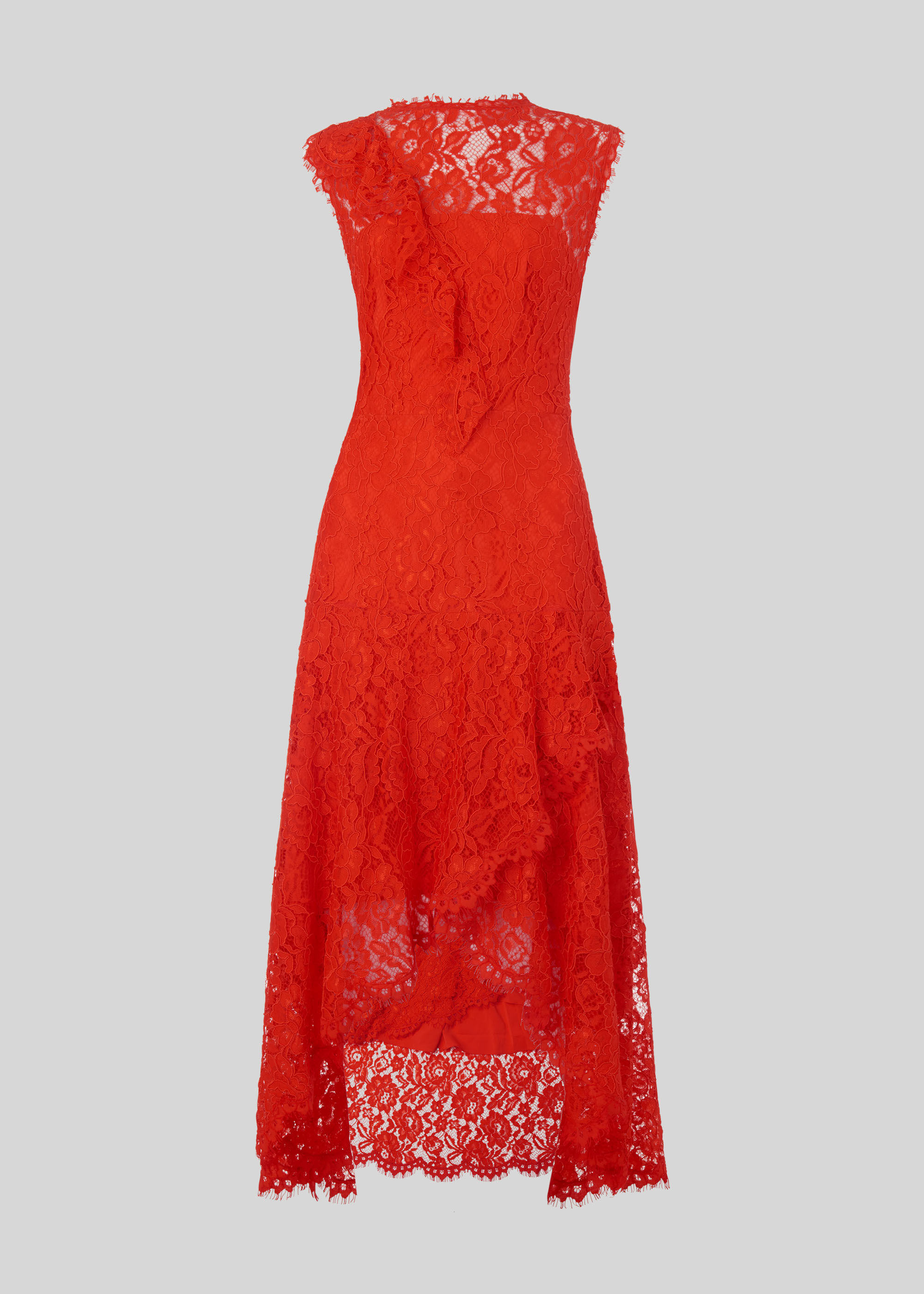 Whistles red lace dress 2025