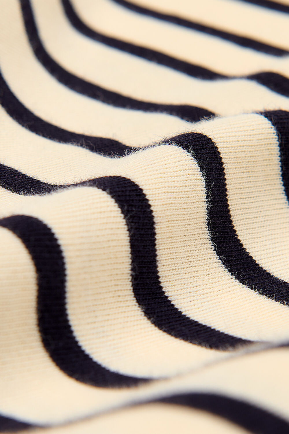 Ivory Stripe Cotton Jersey