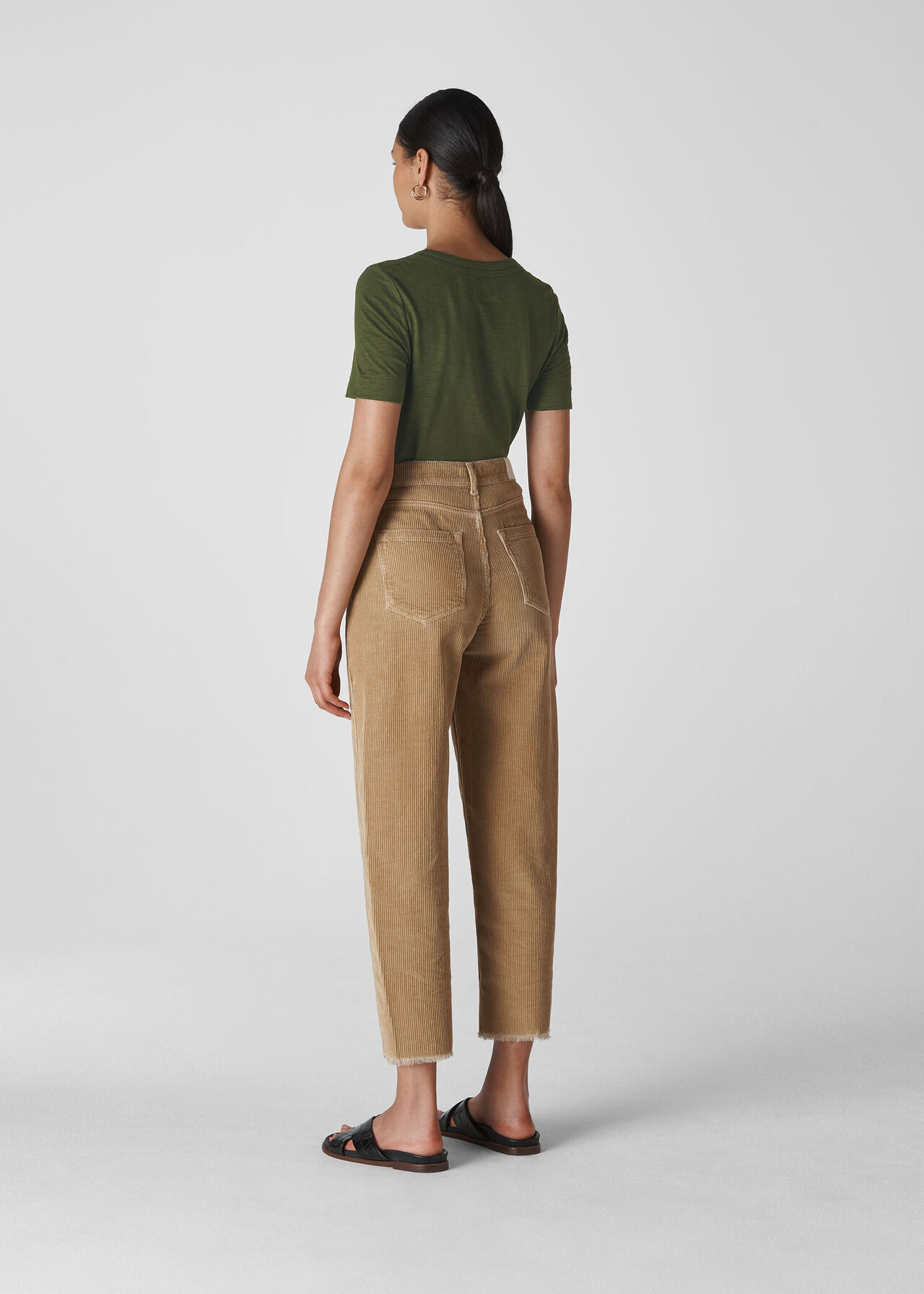 Rosa Double Trim T Shirt Khaki