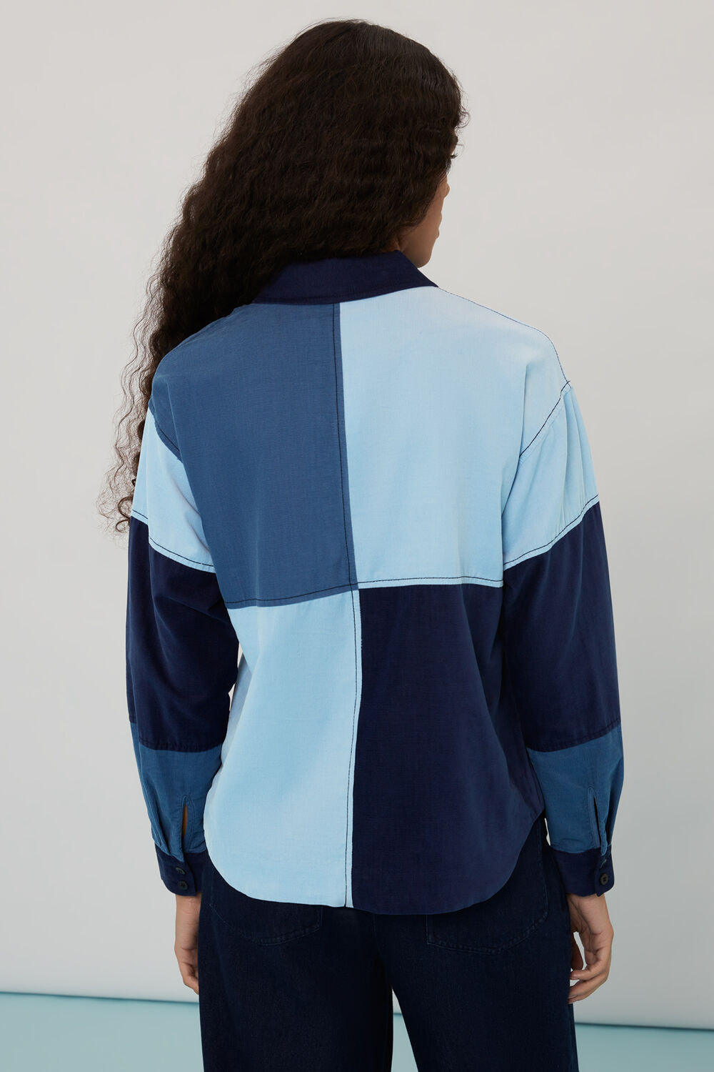 Annie Patchwork Cord Top