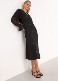 Hot Fix Cape Midi Dress
