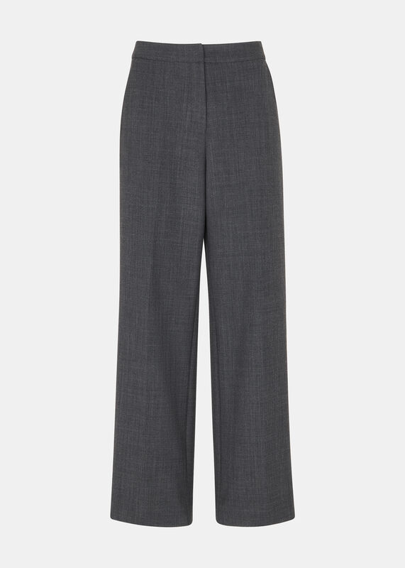 Grey Marl Natalie Wool Blend Trouser