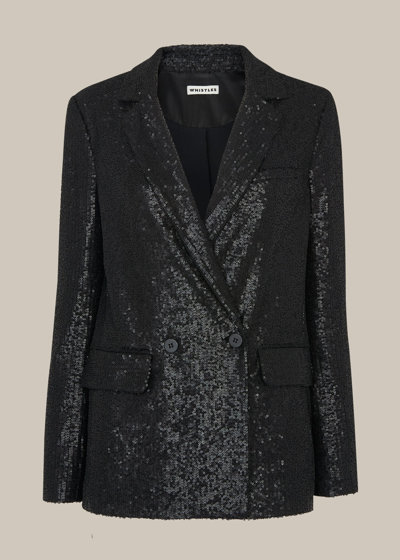 Sequin Double Breasted Blazer