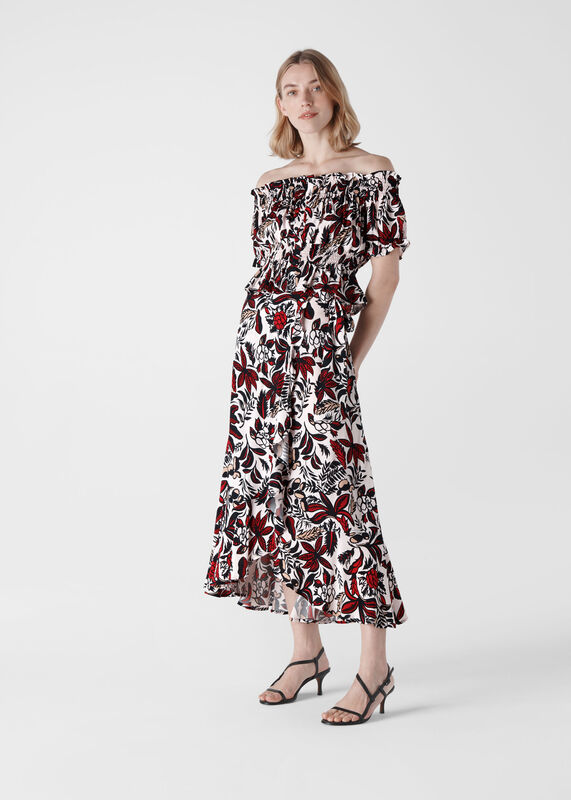 Assorted Leaves Wrap Skirt