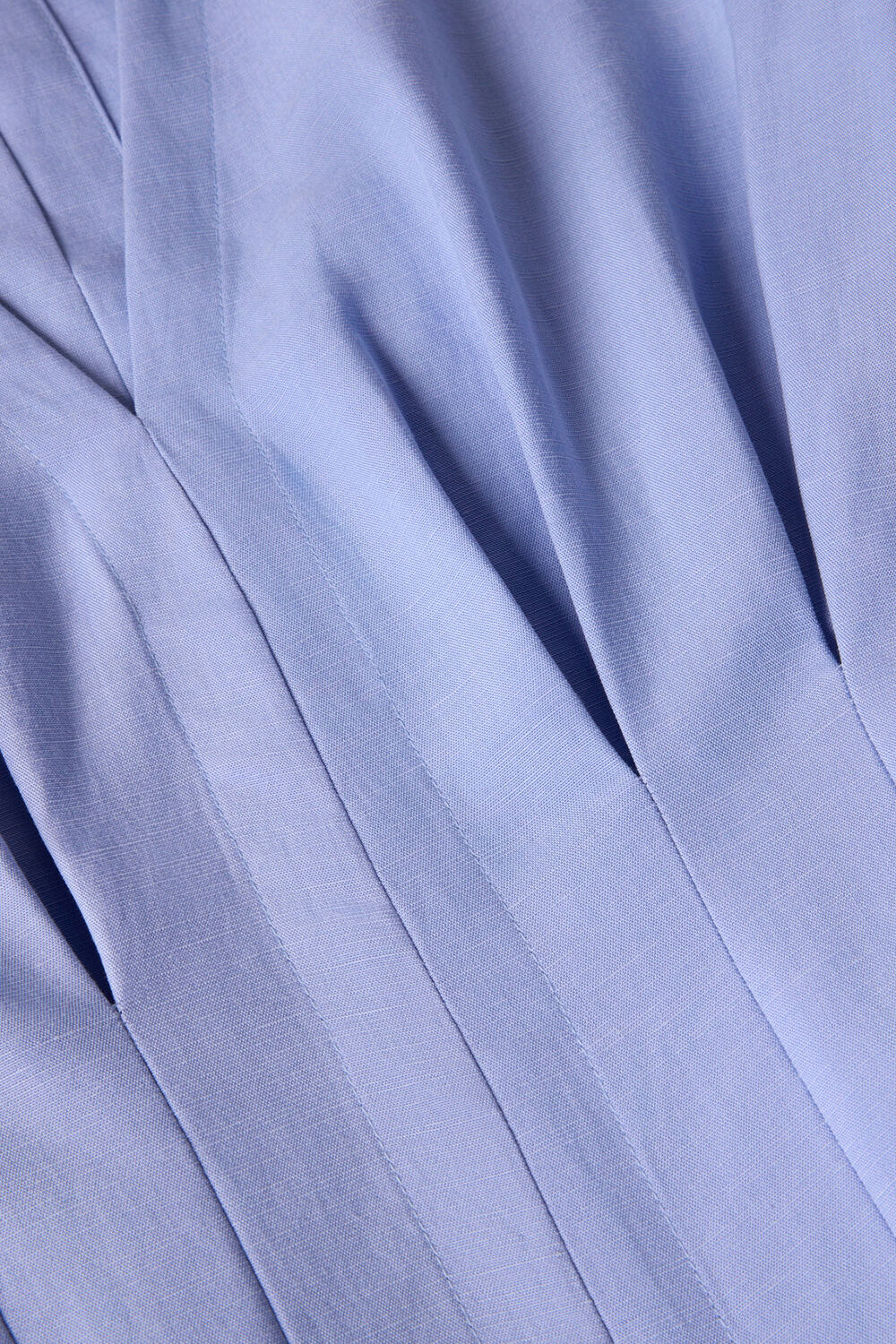 Blue Panel Linen Blend Dress