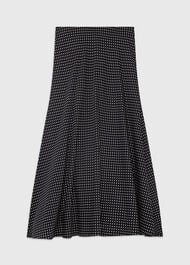 Petite Mini Spot Fit and Flare Skirt