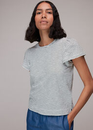 Cotton Frill Stripe T Shirt