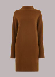 Funnel Neck Knitted Dress