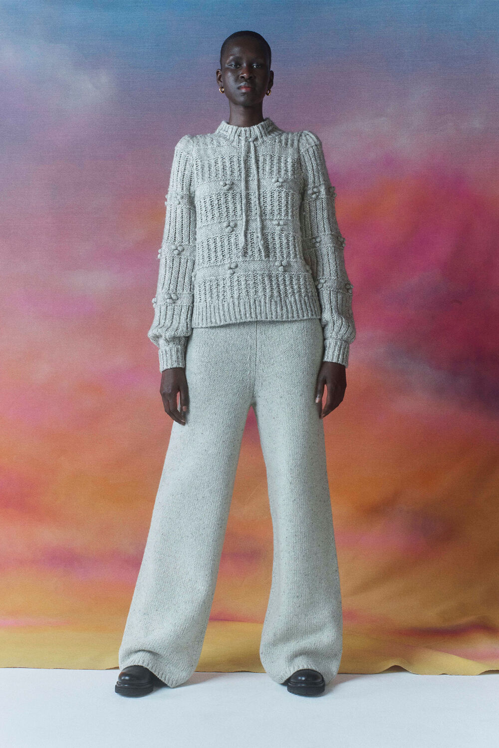 Tie Neck Detail Knit