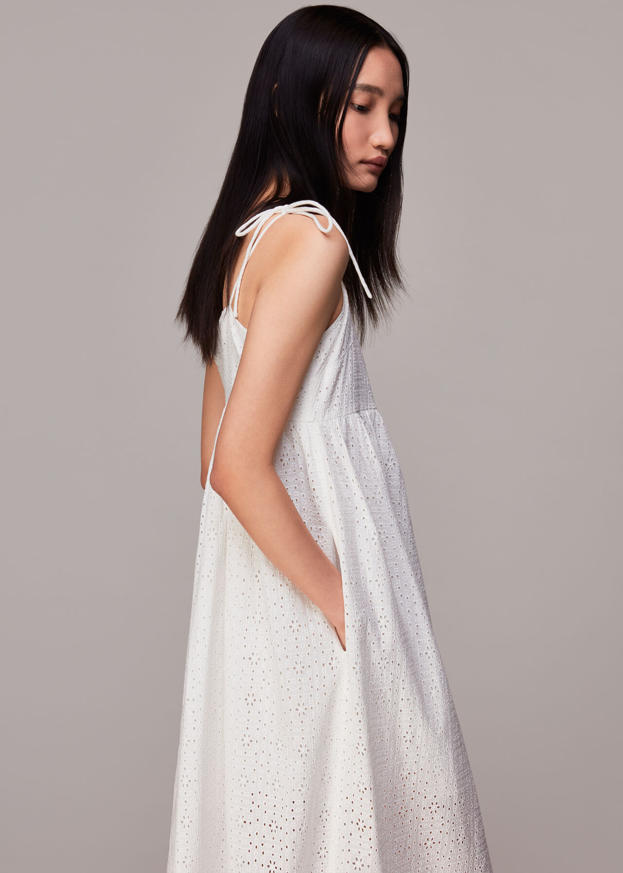Mabel Broderie Midi Dress