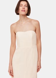 Bandeau Linen Blend Dress Outfit