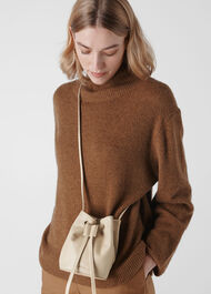 Ammie Mini Drawstring Bag Taupe