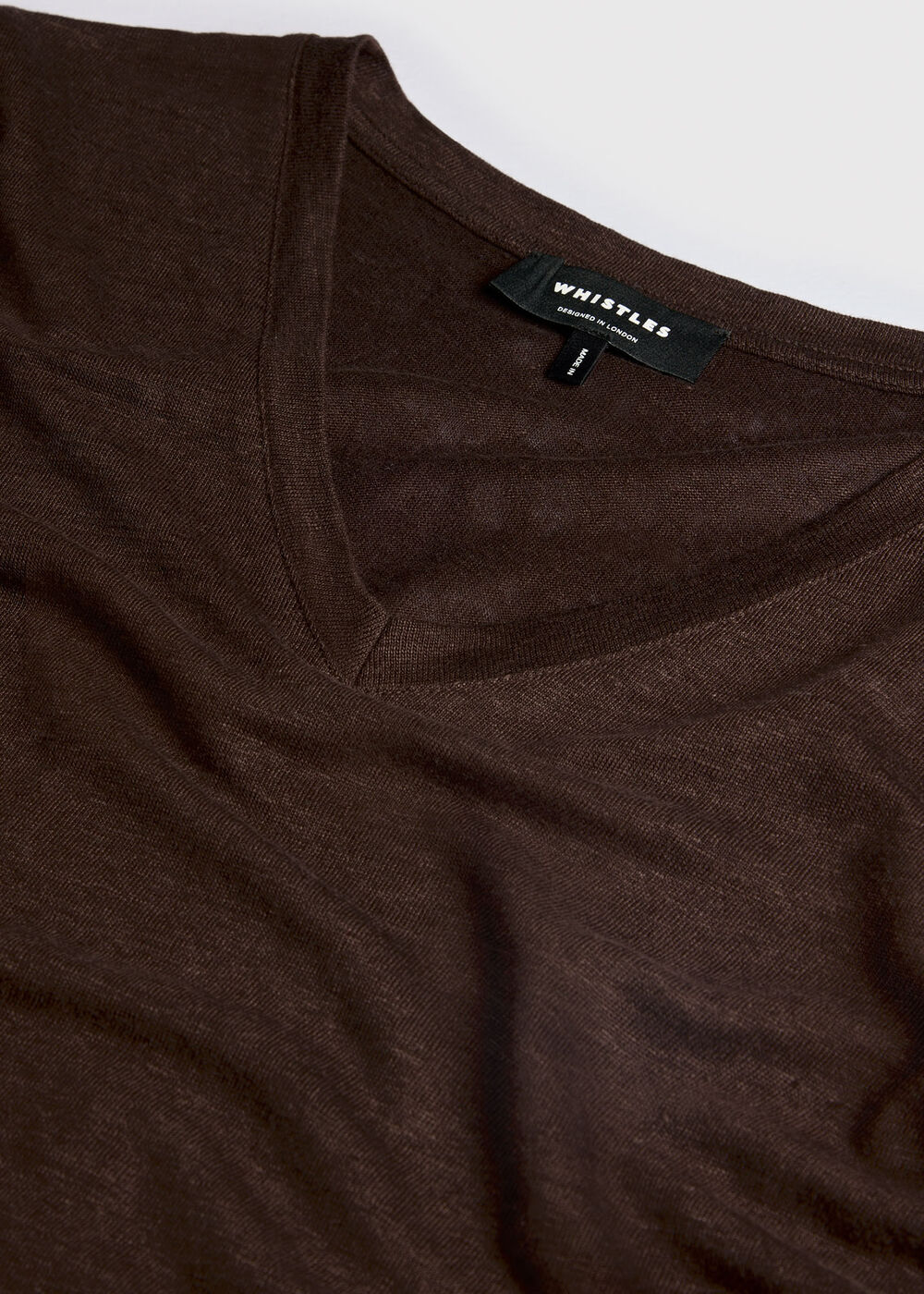 Linen V Neck T-Shirt