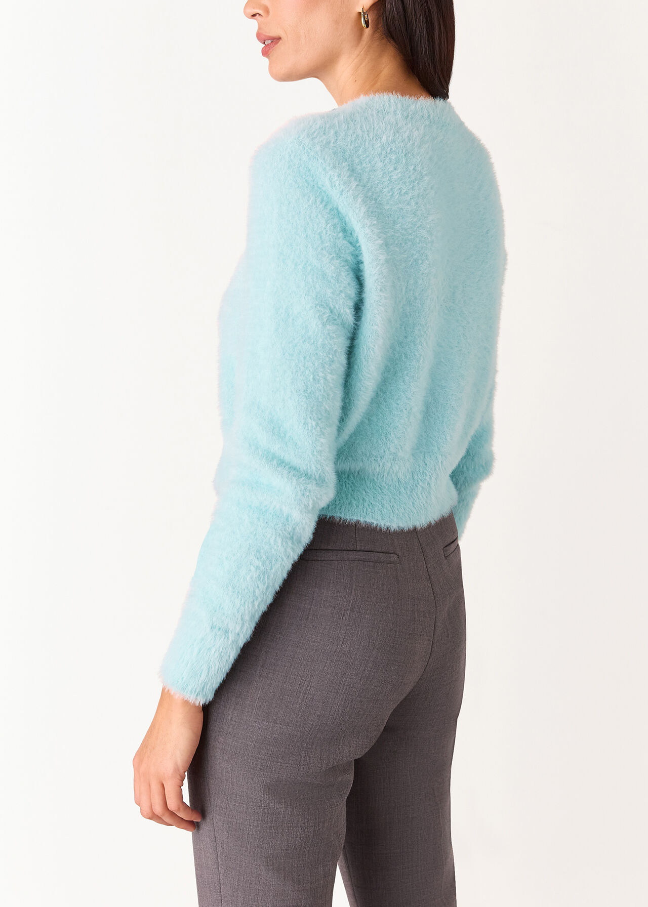 Isla Cropped Fluffy Cardigan