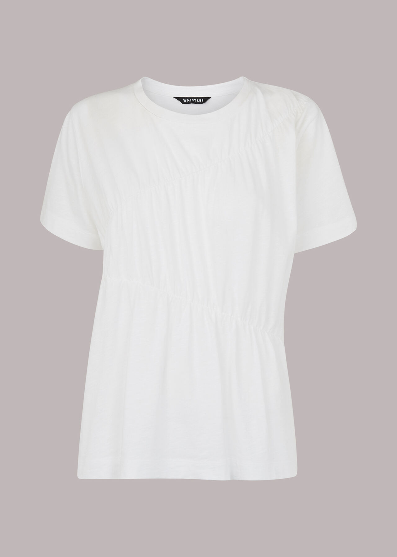 Daja Diagonal Ruched Top