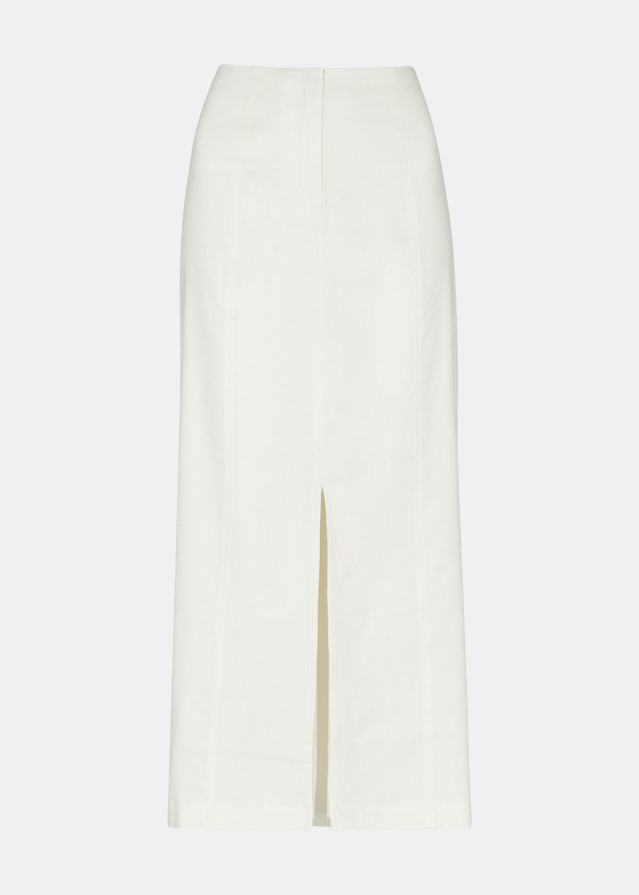 Linen Blend Maxi Skirt