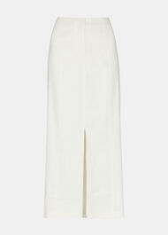 Linen Blend Maxi Skirt