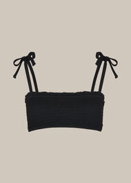 Shirred Tie Bikini Top